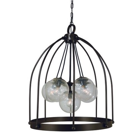 6-Light Satin Pewter Jupiter Chandelier